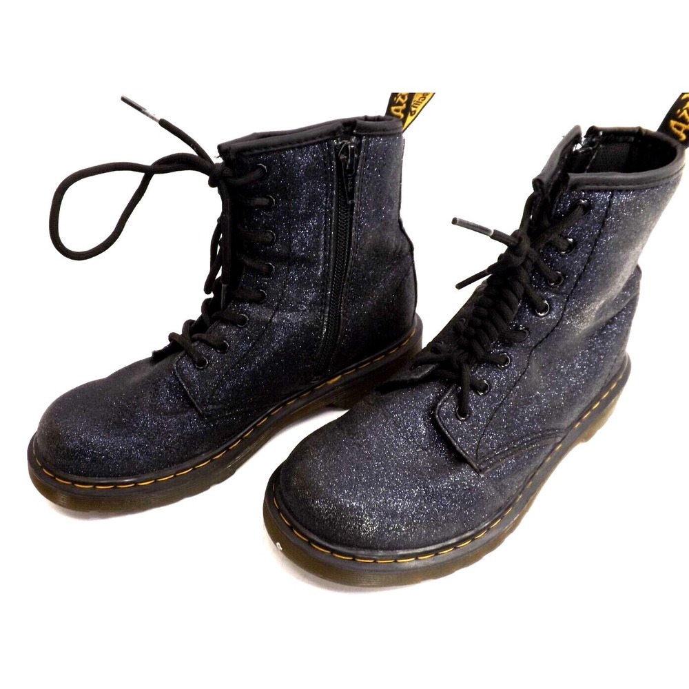 Dr. Martens Delaney Glitter Silver over Purple/Blue glitter boots -Ladies Size 5 - Picture 7 of 16